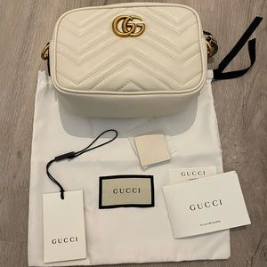 Gucci Marmont Chevron Quilted Leather Crossbody
